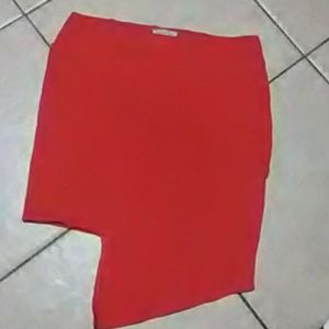 Red skirt with leg cut😉